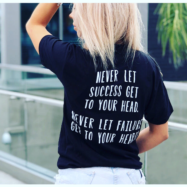 Ladies Tee | Success Quote | Black